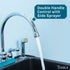 Tehila Chrome Finish Gooseneck Faucet with Side Sprayer