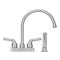 Tehila Stainless Steel Finish Gooseneck Faucet with Side Sprayer