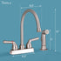 Tehila Stainless Steel Finish Gooseneck Faucet with Side Sprayer
