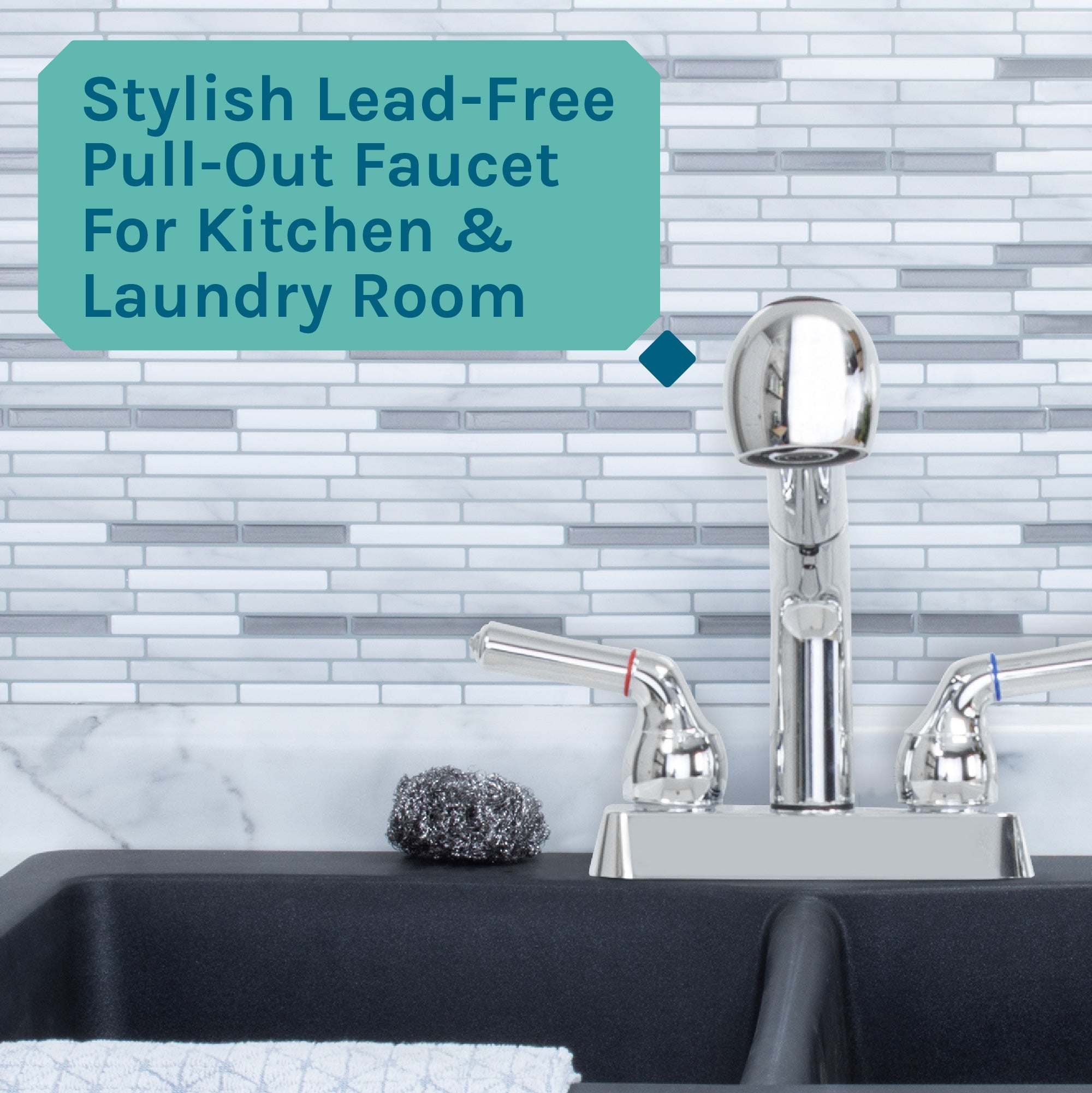 Tehila Chrome Finish Pull-Out Faucet