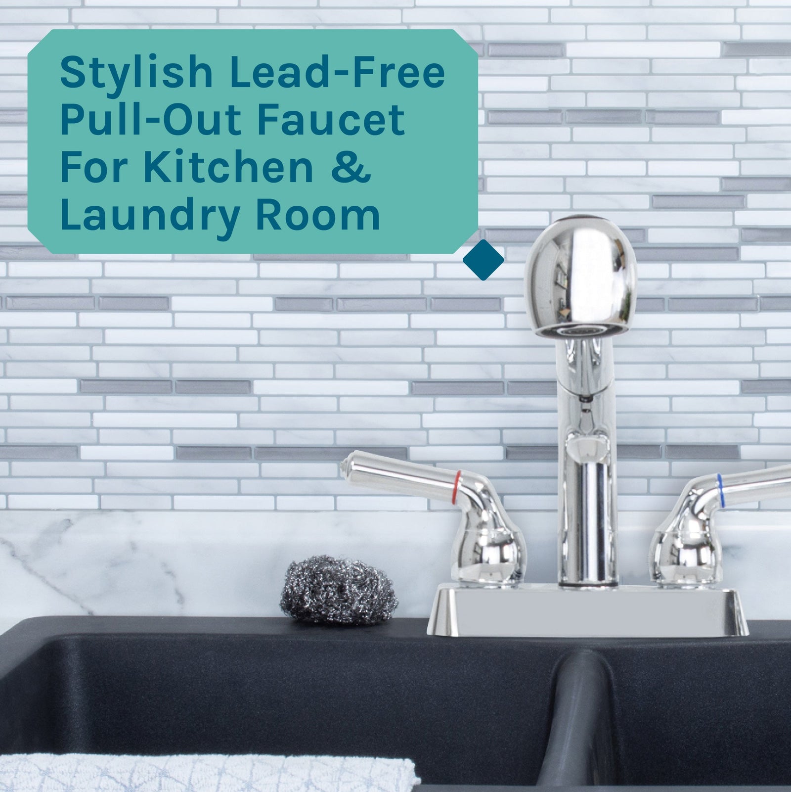 Tehila Chrome Finish Pull-Out Faucet