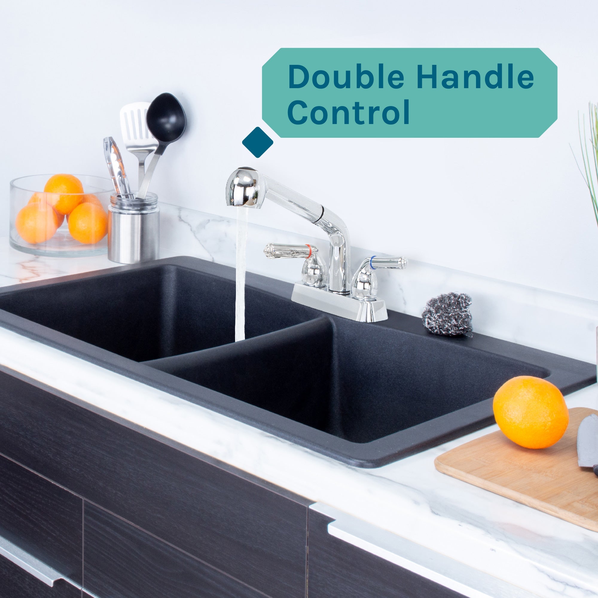 Tehila Chrome Finish Pull-Out Faucet