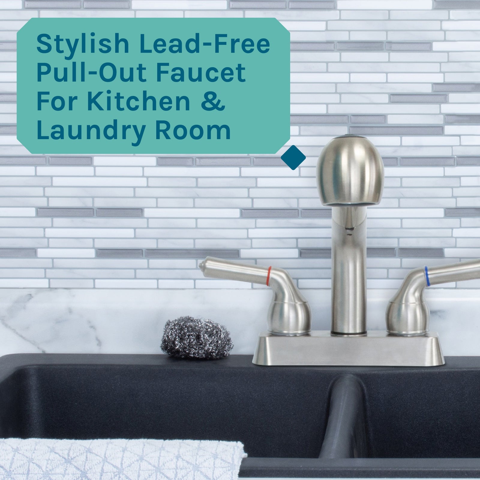 Tehila Stainless Steel Finish Pull-Out Faucet