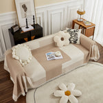 Waffle Lattice Fabric Sofa Cover, Multi-purpose Soft Sofa Throw, Couch Cover Blanket Throws for Couches