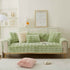 Soft Thick Faux Fur Sofa Cover Stripe Fluffy Fuzzy Non-Slip Washable Couch Covers