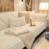 Winter Thickened Rabbit Plush Non-slip Sofa Cushion, Faux Fur Fluffy Furniture Protector