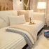 Winter Thickened Rabbit Plush Non-slip Sofa Cushion, Faux Fur Fluffy Furniture Protector