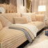 Winter Thickened Rabbit Plush Non-slip Sofa Cushion, Faux Fur Fluffy Furniture Protector