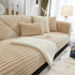 Winter Thickened Rabbit Plush Non-slip Sofa Cushion, Faux Fur Fluffy Furniture Protector