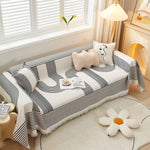 Couch Cover for Most Shape Sofas, Waffle Lattice Sofa Cover Throw, Washable Furniture Covers for Pets