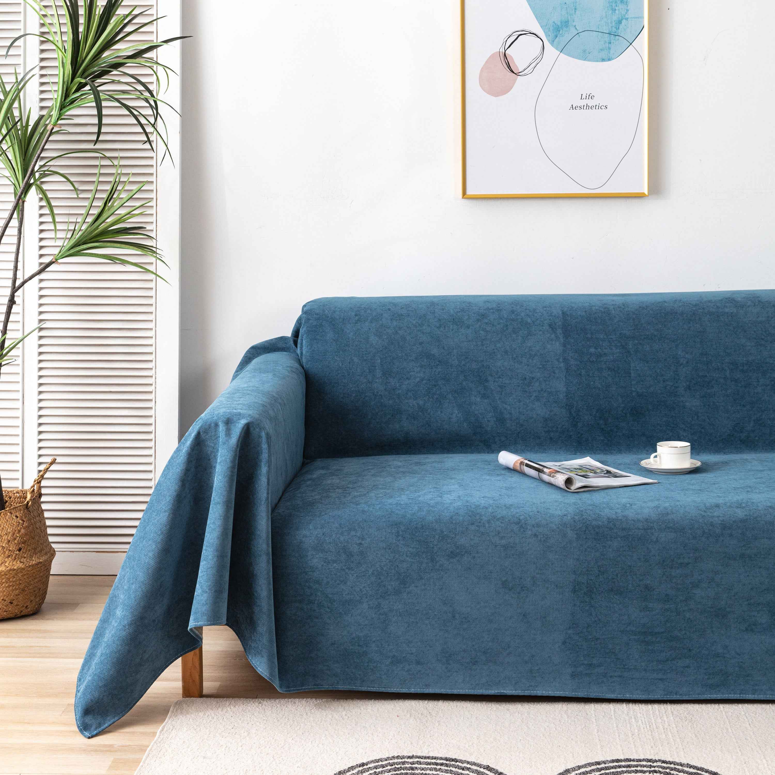 Waterproof Scratch-Resistant Furniture Covers for Pets, Non-Slip Couch Cover Throw