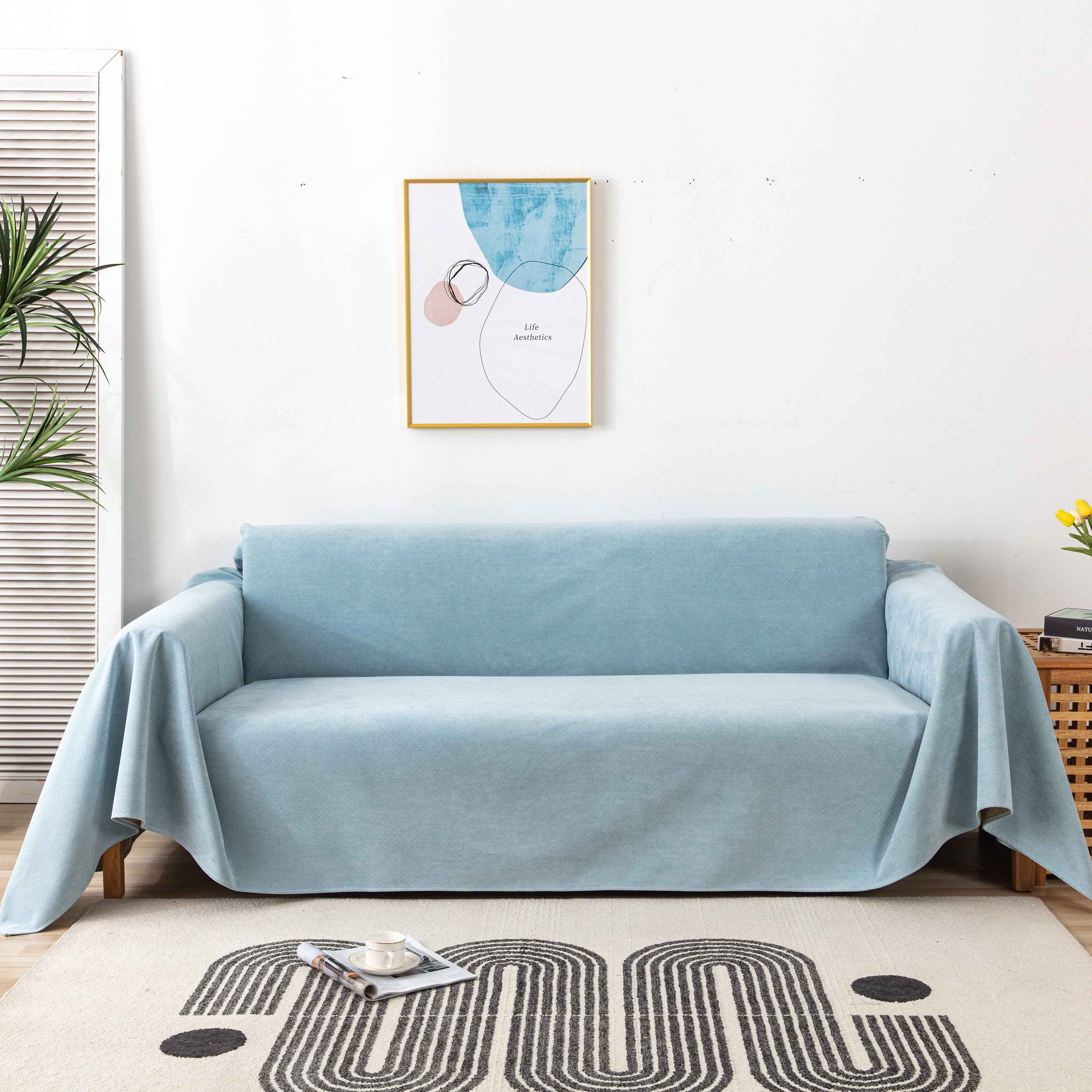 Waterproof Scratch-Resistant Furniture Covers for Pets, Non-Slip Couch Cover Throw