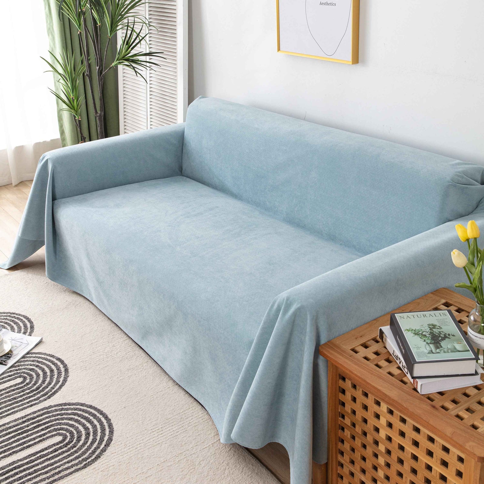 Waterproof Scratch-Resistant Furniture Covers for Pets, Non-Slip Couch Cover Throw