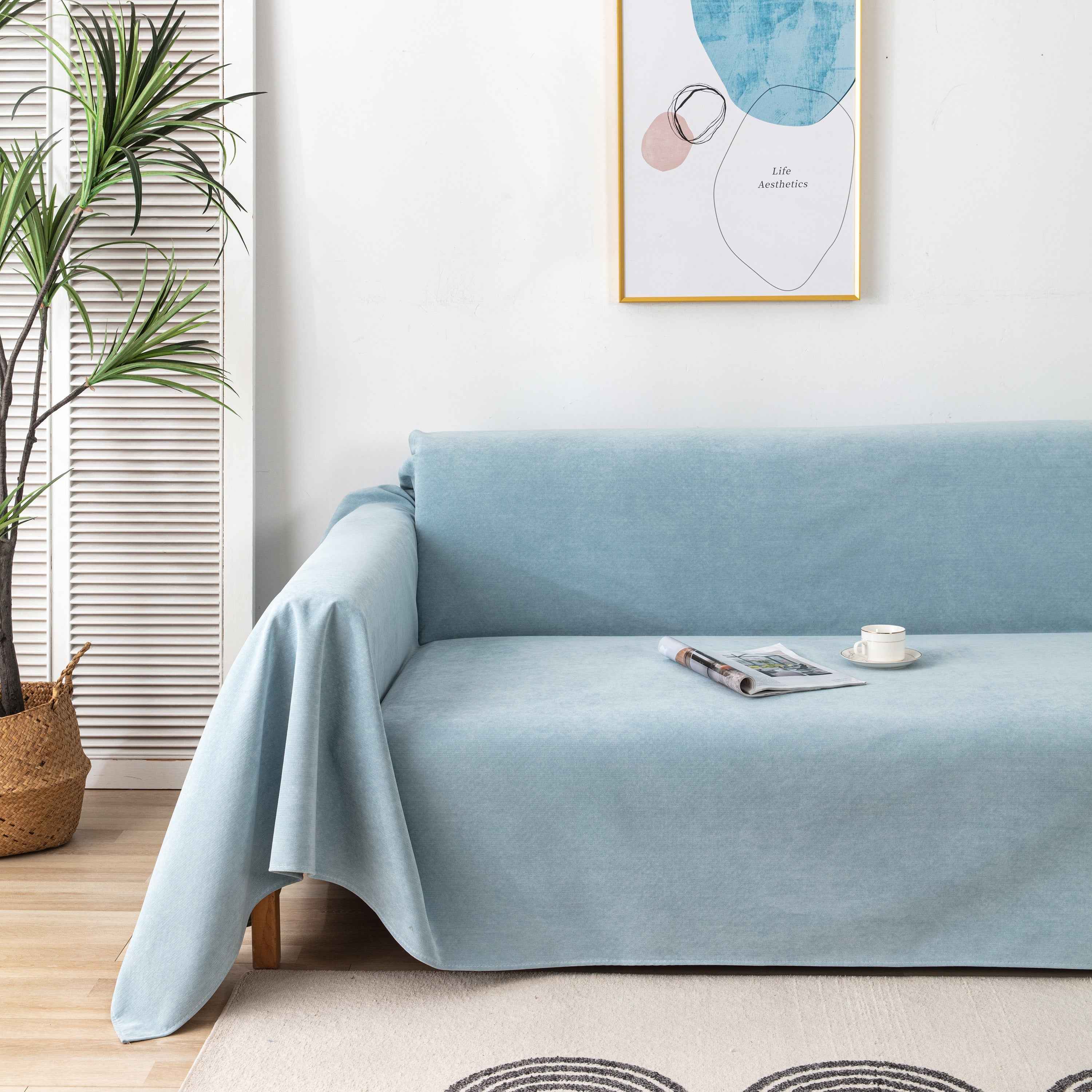 Waterproof Scratch-Resistant Furniture Covers for Pets, Non-Slip Couch Cover Throw