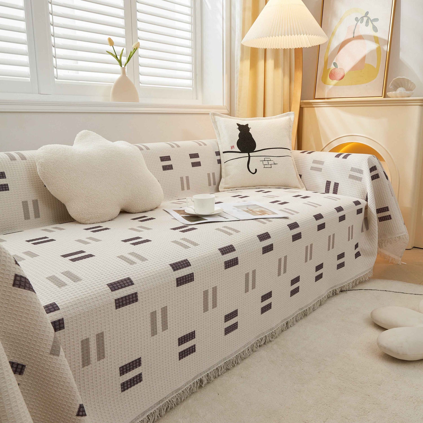 High-Quality Fabric Non-Slip Sofa Cover Throw, Throw Blankets for Couch, Furniture Covers for Pets