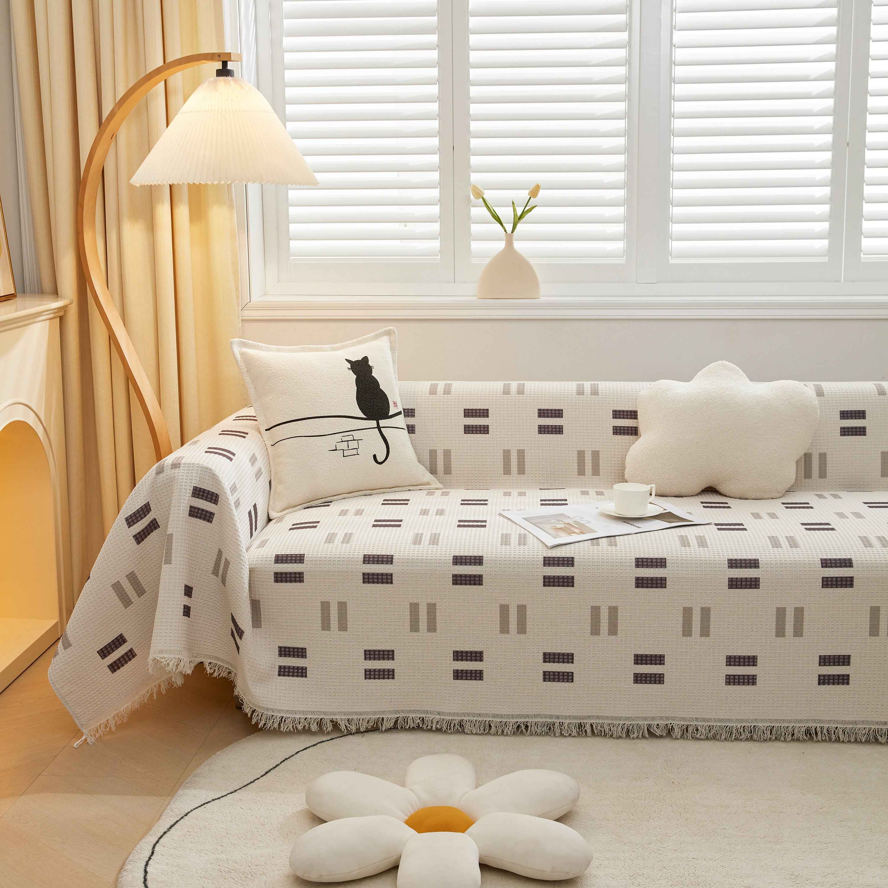High-Quality Fabric Non-Slip Sofa Cover Throw, Throw Blankets for Couch, Furniture Covers for Pets