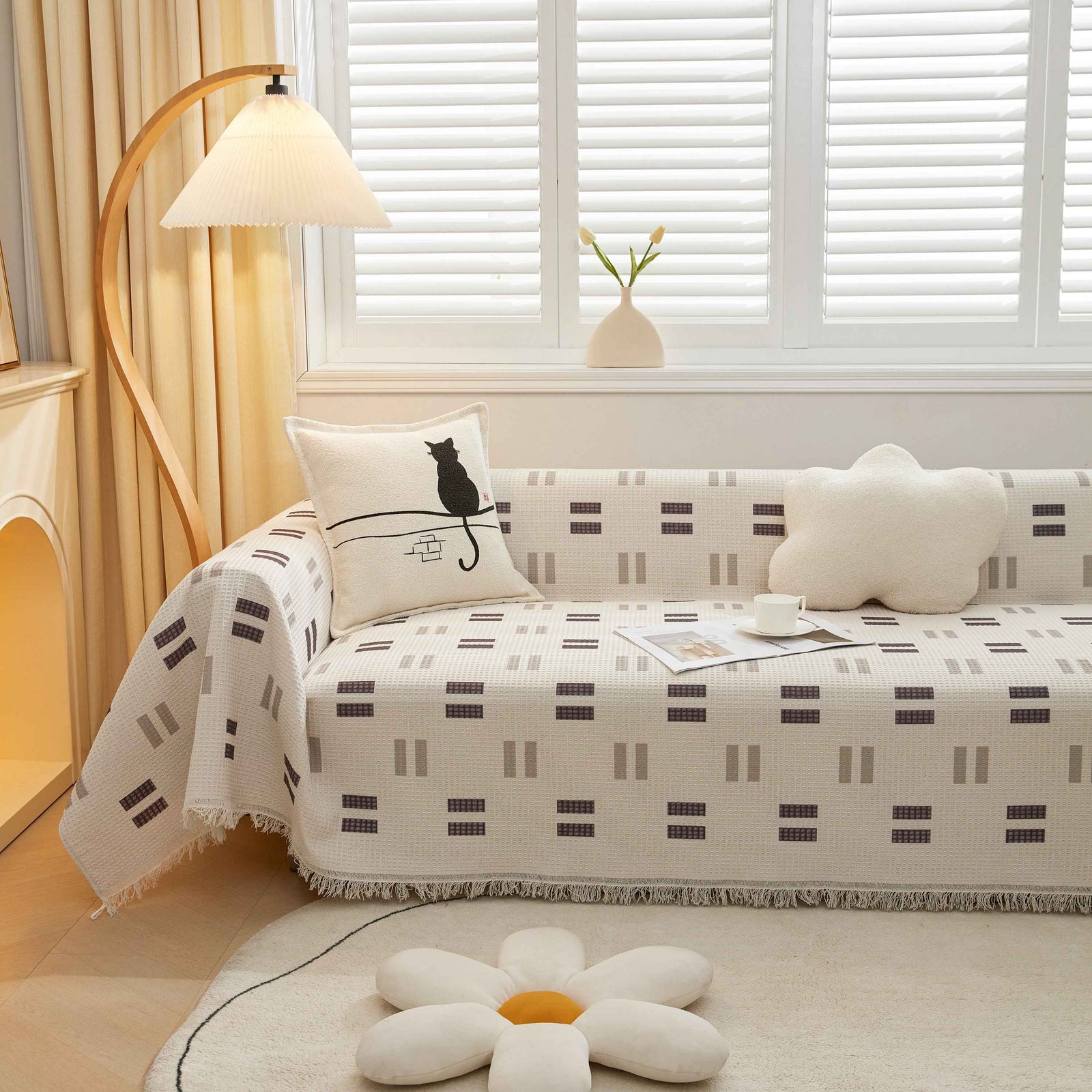 High-Quality Fabric Non-Slip Sofa Cover Throw, Throw Blankets for Couch, Furniture Covers for Pets