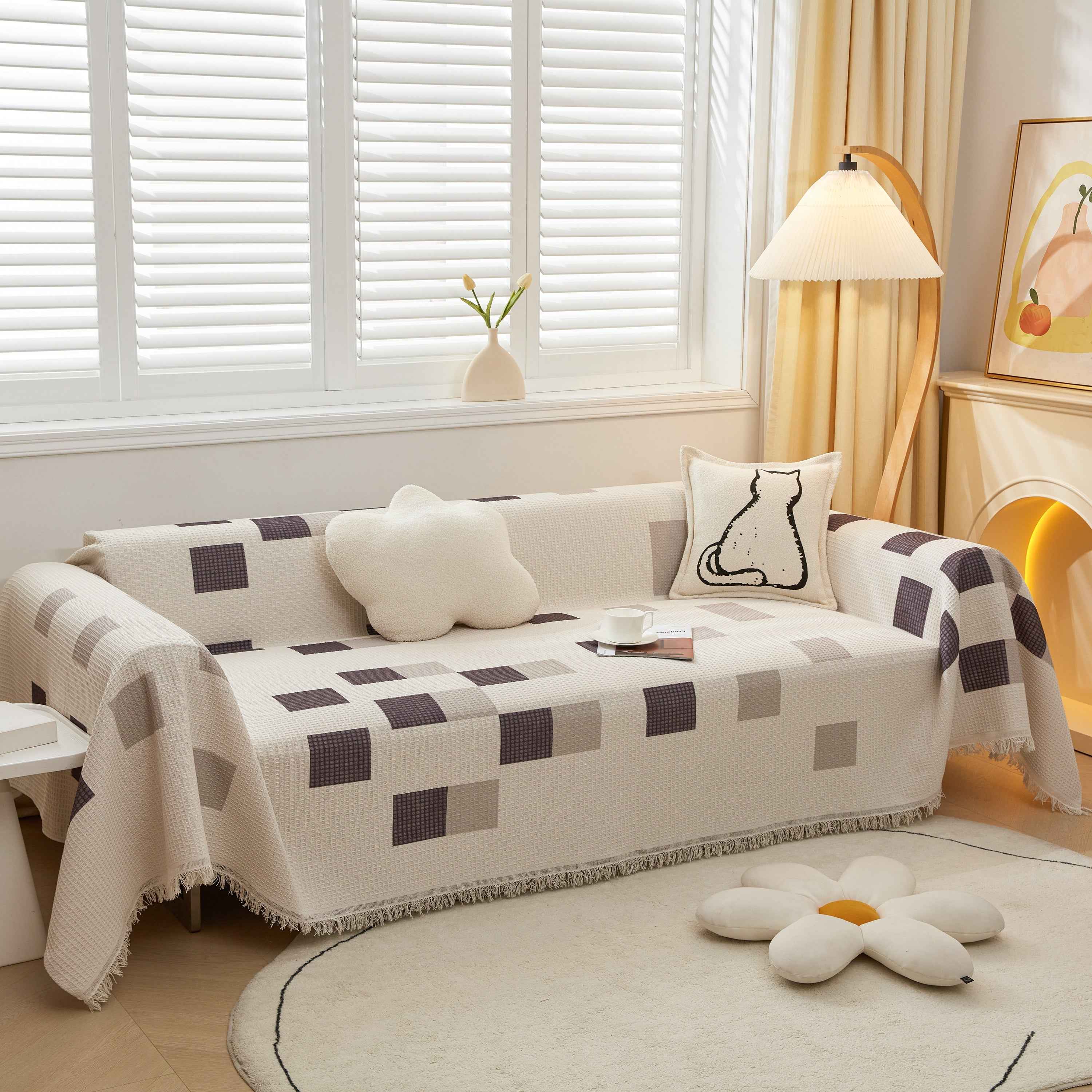 High-Quality Fabric Non-Slip Sofa Cover Throw, Throw Blankets for Couch, Furniture Covers for Pets