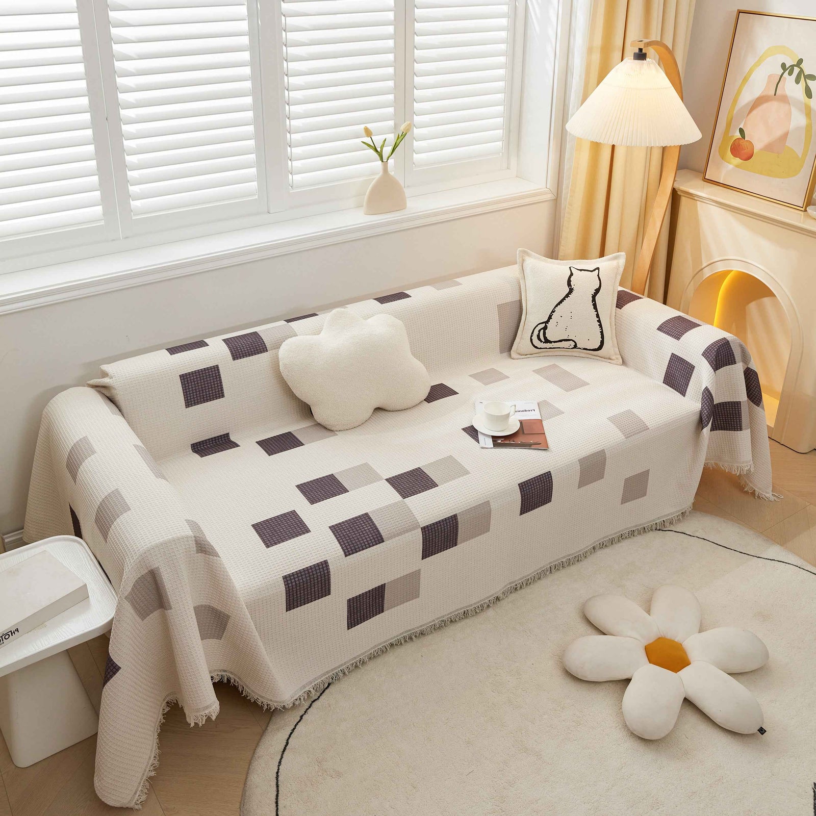 High-Quality Fabric Non-Slip Sofa Cover Throw, Throw Blankets for Couch, Furniture Covers for Pets
