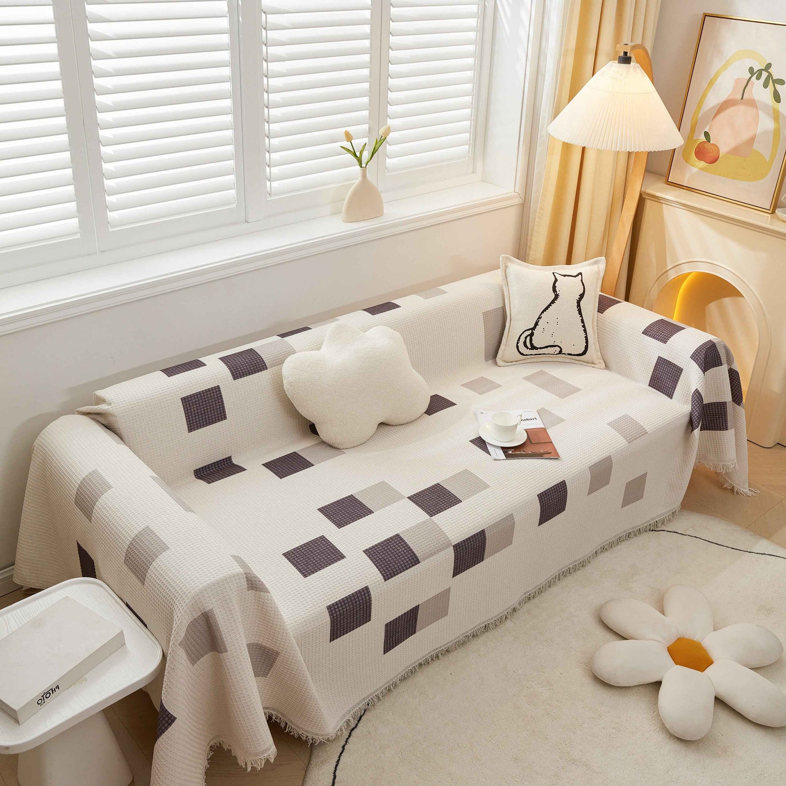 High-Quality Fabric Non-Slip Sofa Cover Throw, Throw Blankets for Couch, Furniture Covers for Pets