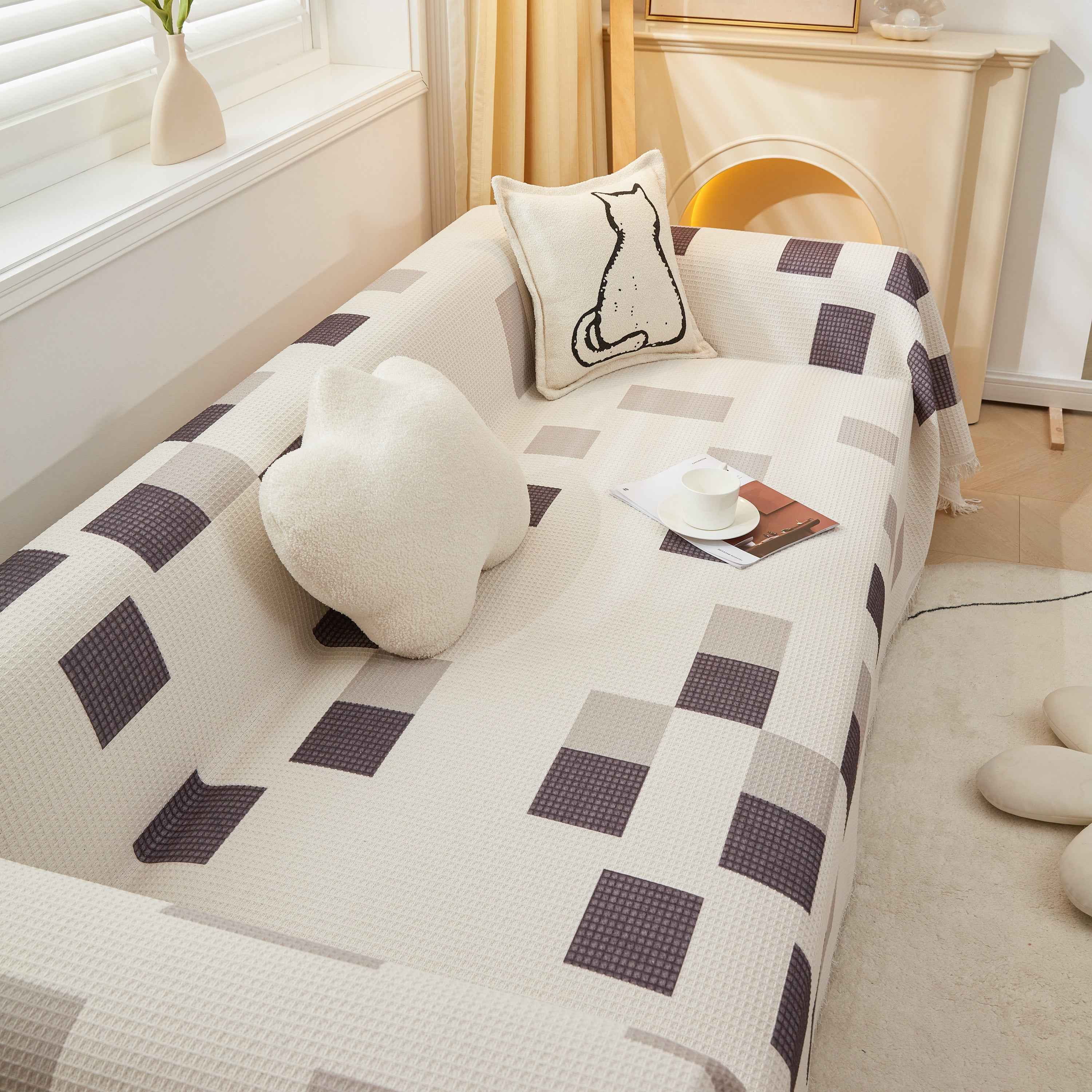 High-Quality Fabric Non-Slip Sofa Cover Throw, Throw Blankets for Couch, Furniture Covers for Pets