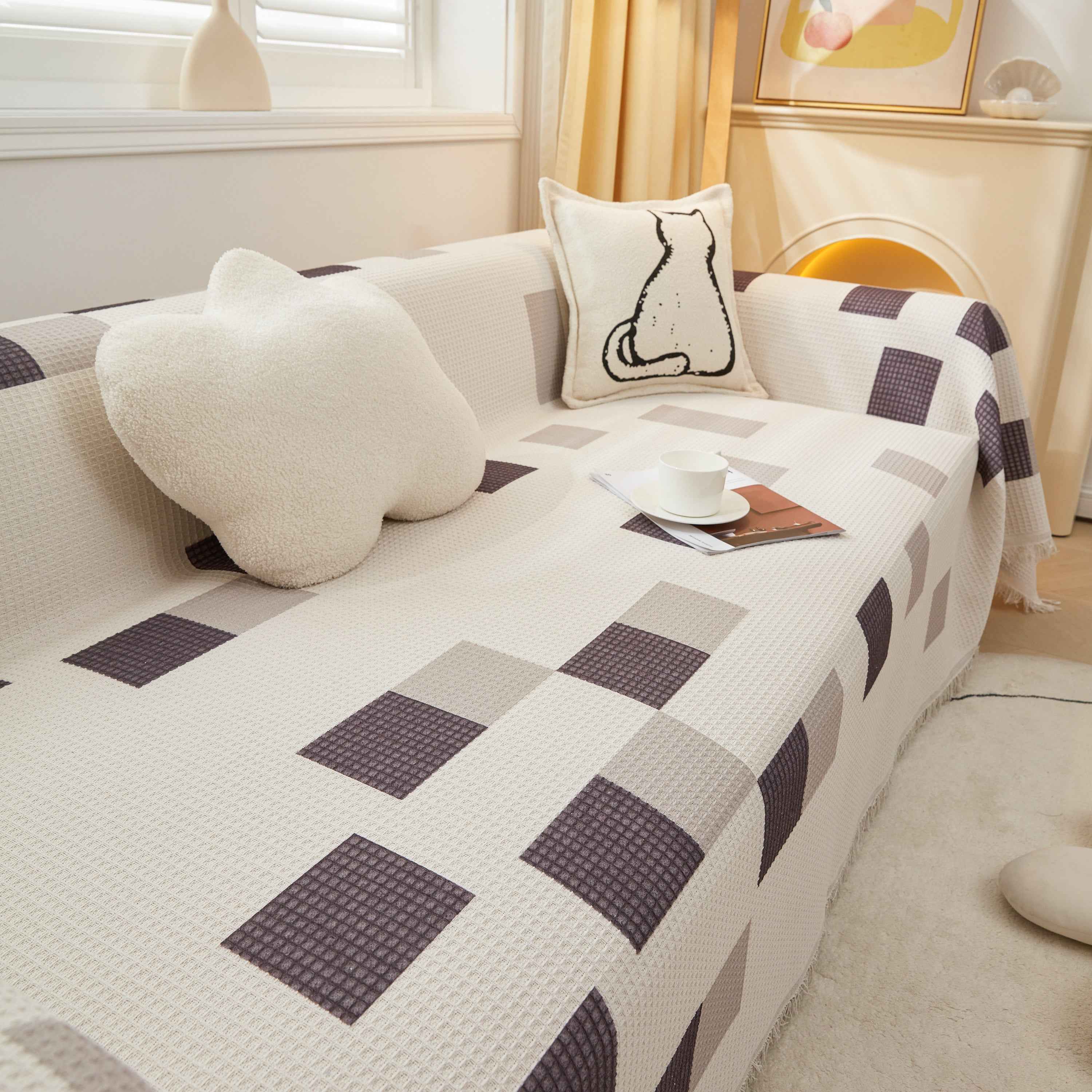 High-Quality Fabric Non-Slip Sofa Cover Throw, Throw Blankets for Couch, Furniture Covers for Pets