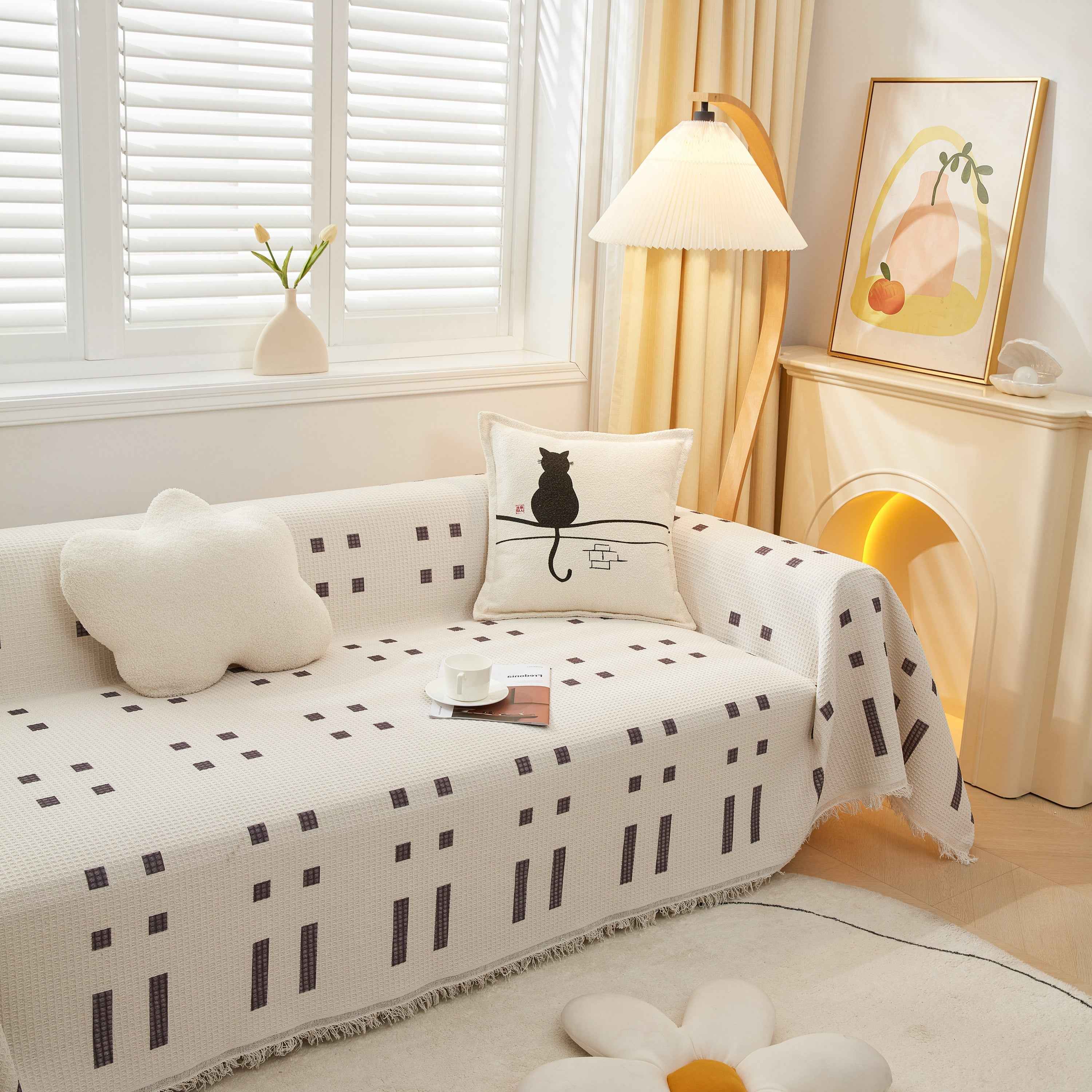 Large Couch Cover Throw, l Shape Sofa Cover for Sectional Couch Pet Friendly Furniture Protector