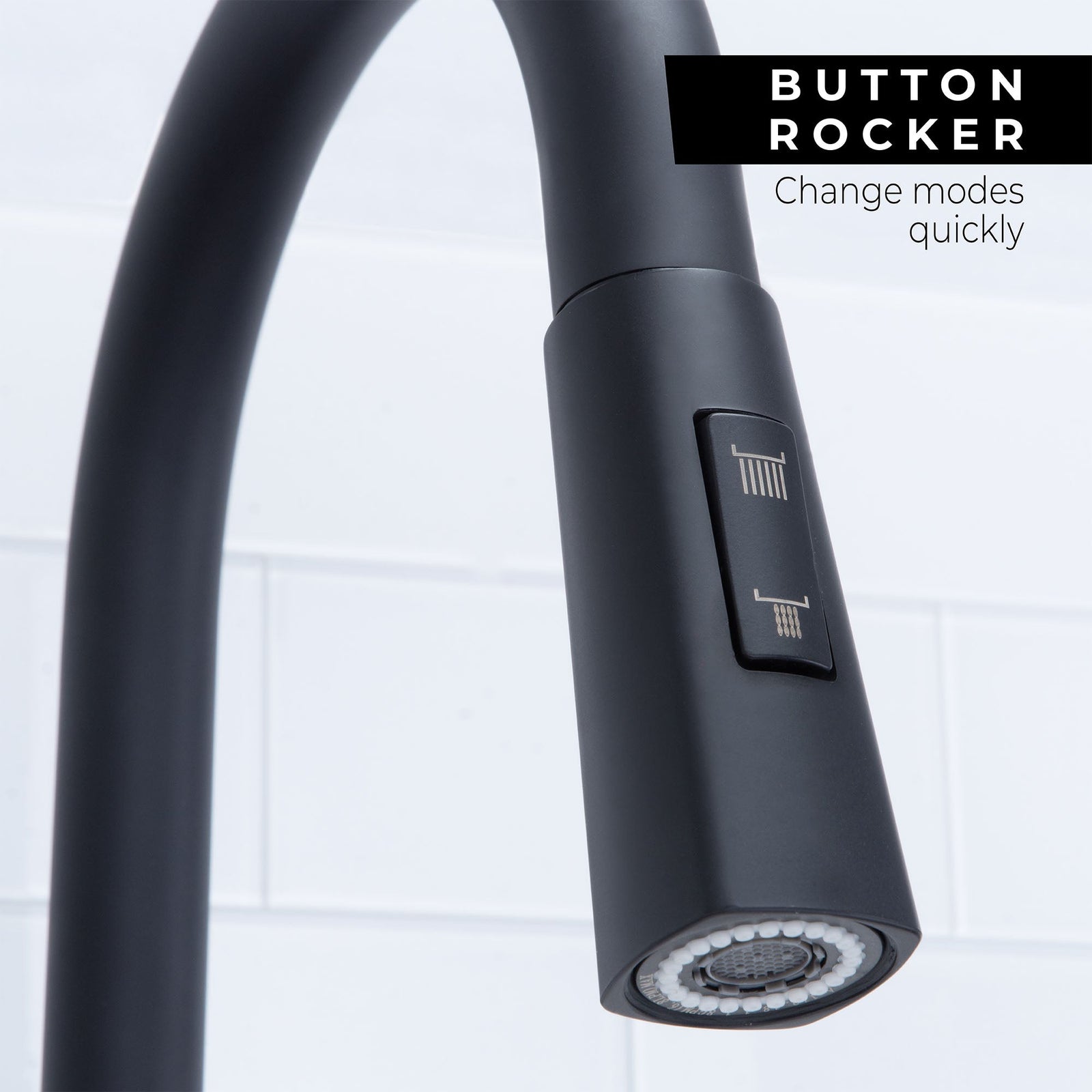 Tehila Black Finish High-Arc Pull-Down Faucet