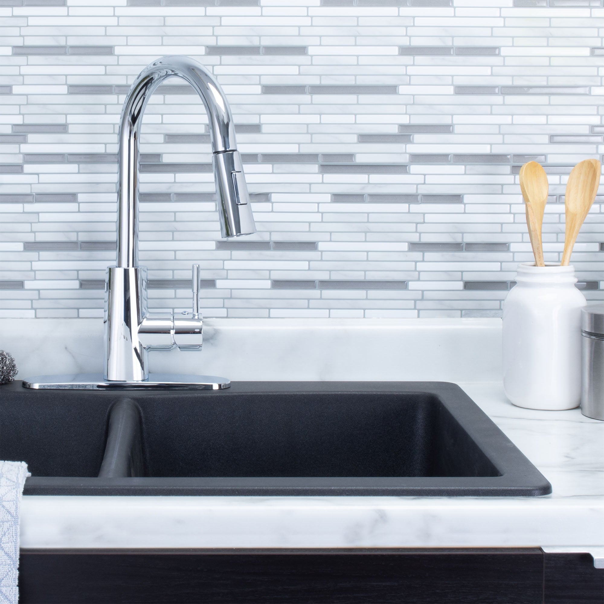 Tehila Chrome Finish High-Arc Pull-Down Faucet