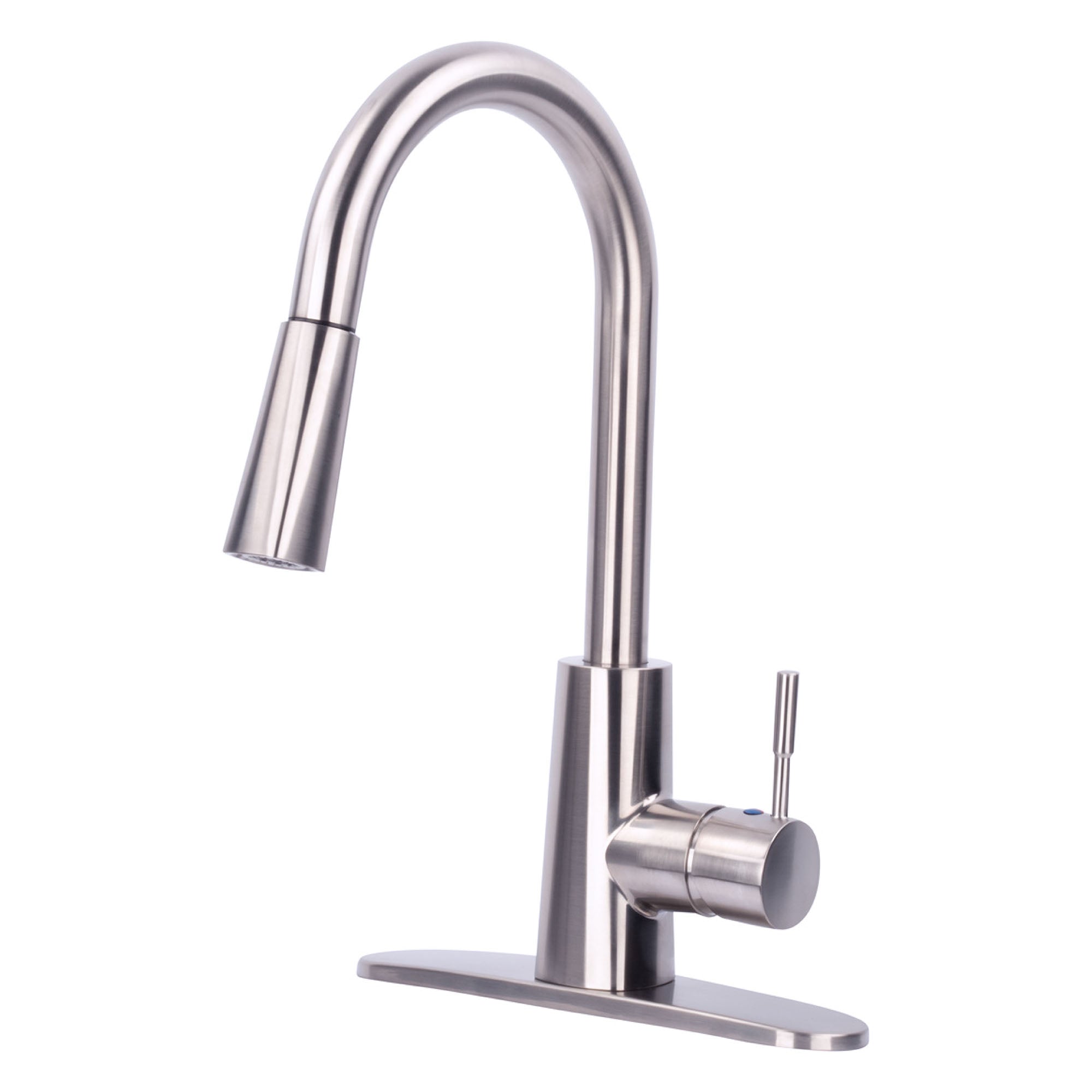 Tehila Stainless Steel Finish High-Arc Pull-Down Faucet