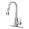 Tehila Stainless Steel Finish High-Arc Pull-Down Faucet