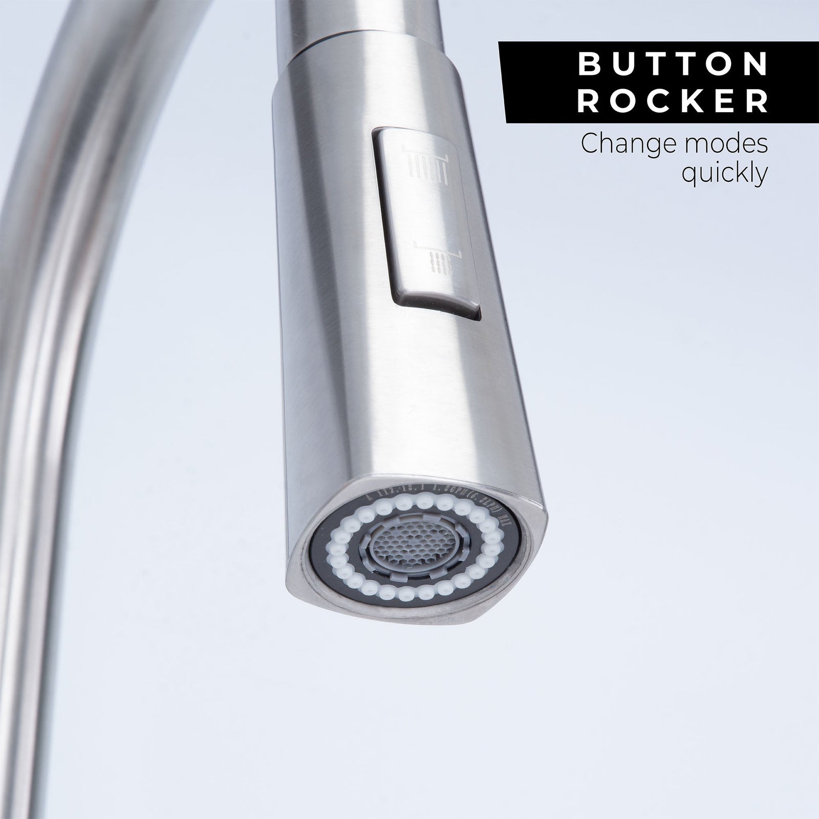 Tehila Stainless Steel Finish High-Arc Pull-Down Faucet