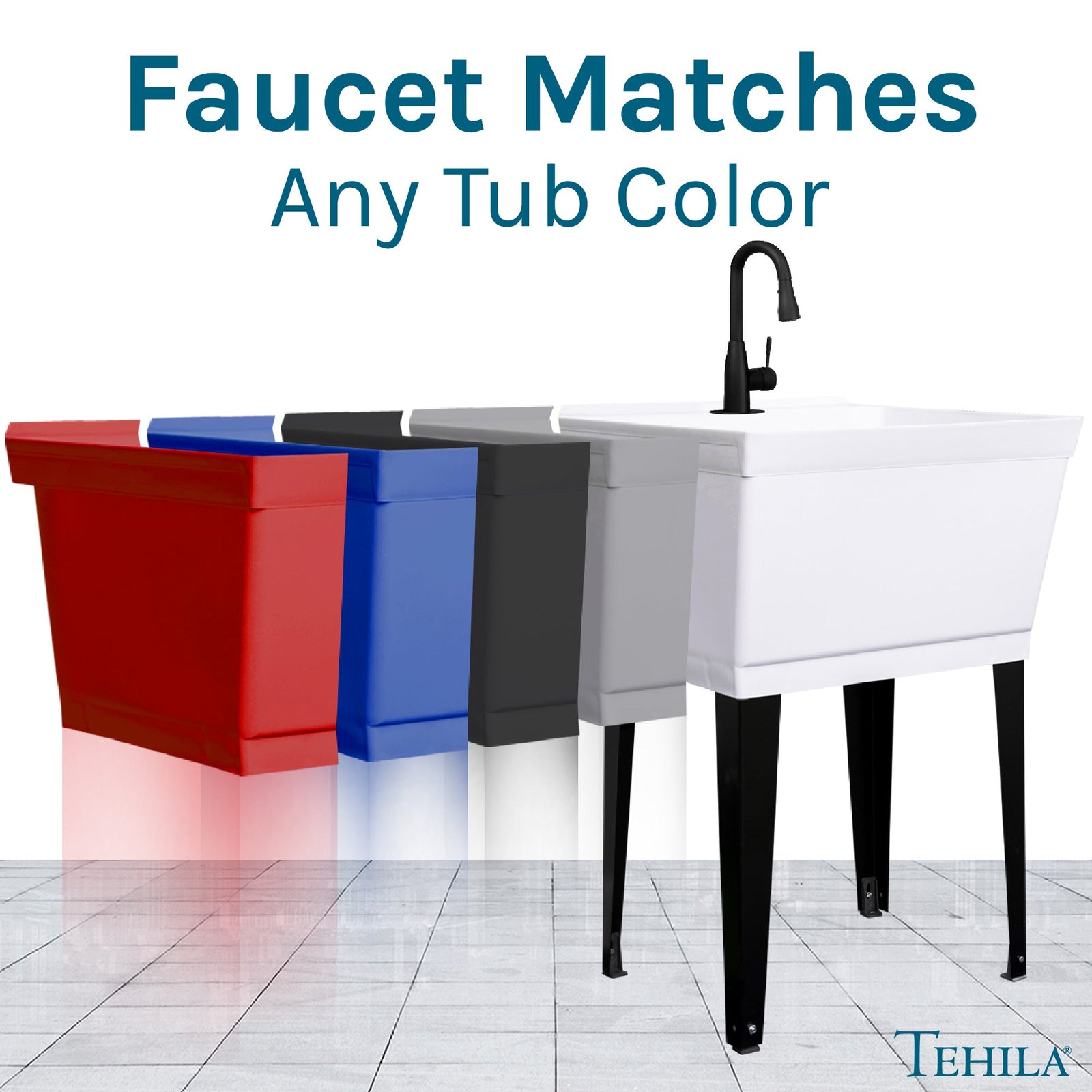 Tehila Black Finish Low Profile Pull-Down Faucet