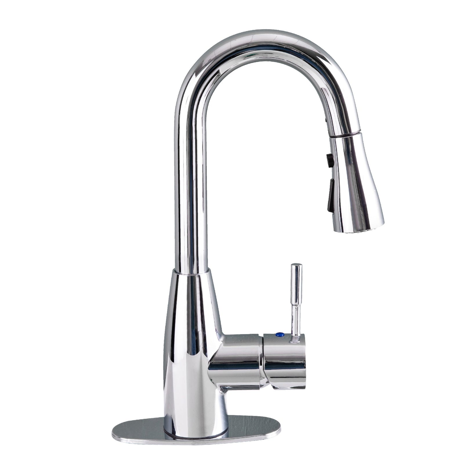Tehila Chrome Finish Low Profile Pull-Down Faucet