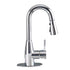 Tehila Chrome Finish Low Profile Pull-Down Faucet