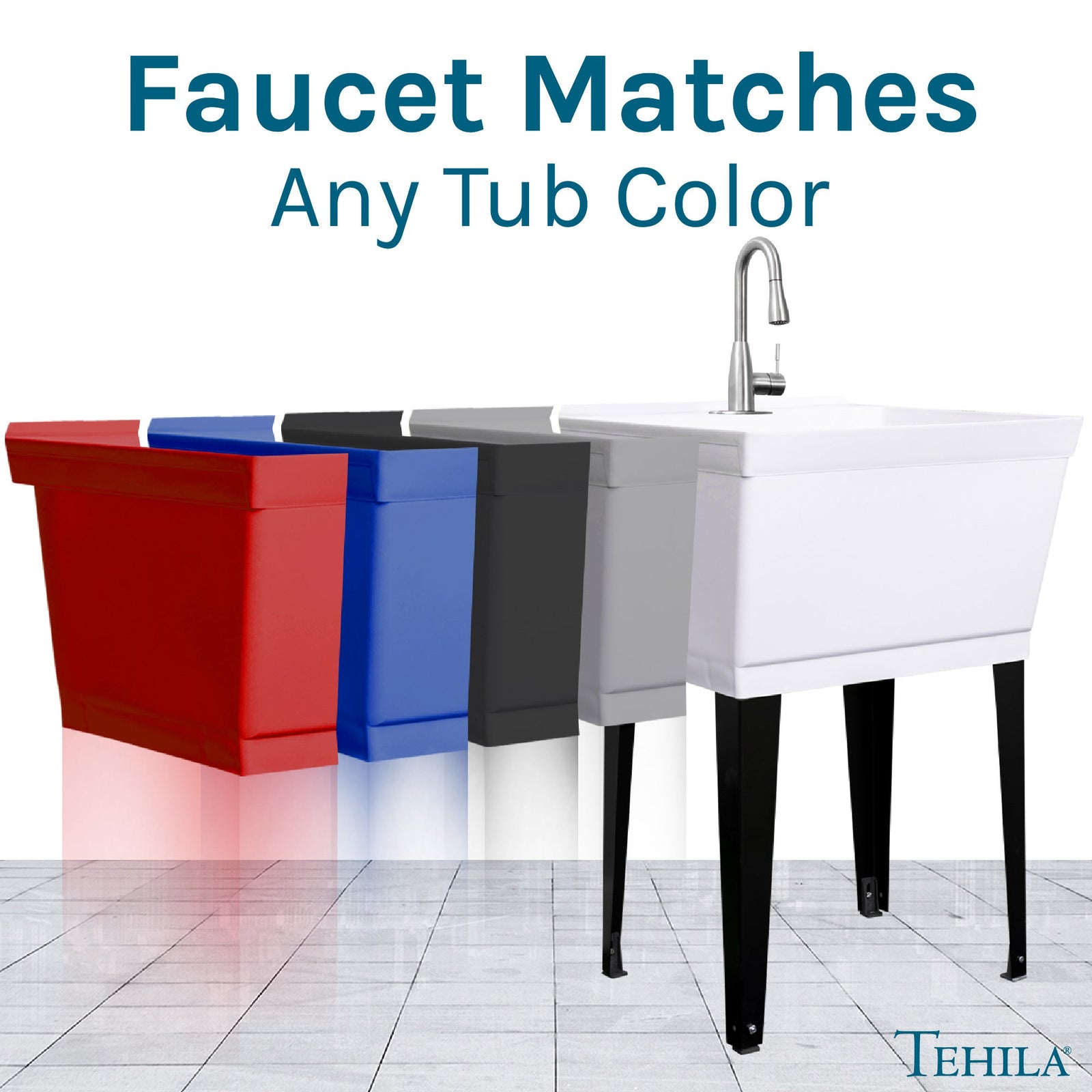 Tehila Stainless Steel Finish Low Profile Pull-Down Faucet