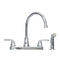 Tehila Chrome Finish Wide-set Gooseneck Faucet with Side Sprayer