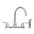 Tehila Chrome Finish Wide-set Gooseneck Faucet with Side Sprayer