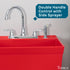 Tehila Chrome Finish Wide-set Gooseneck Faucet with Side Sprayer