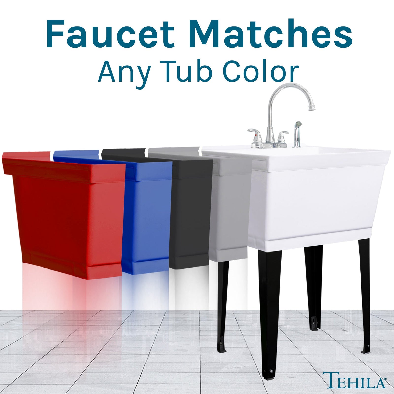 Tehila Chrome Finish Wide-set Gooseneck Faucet with Side Sprayer