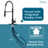 Tehila Black Finish High Arc Coil Pull-Down Faucet