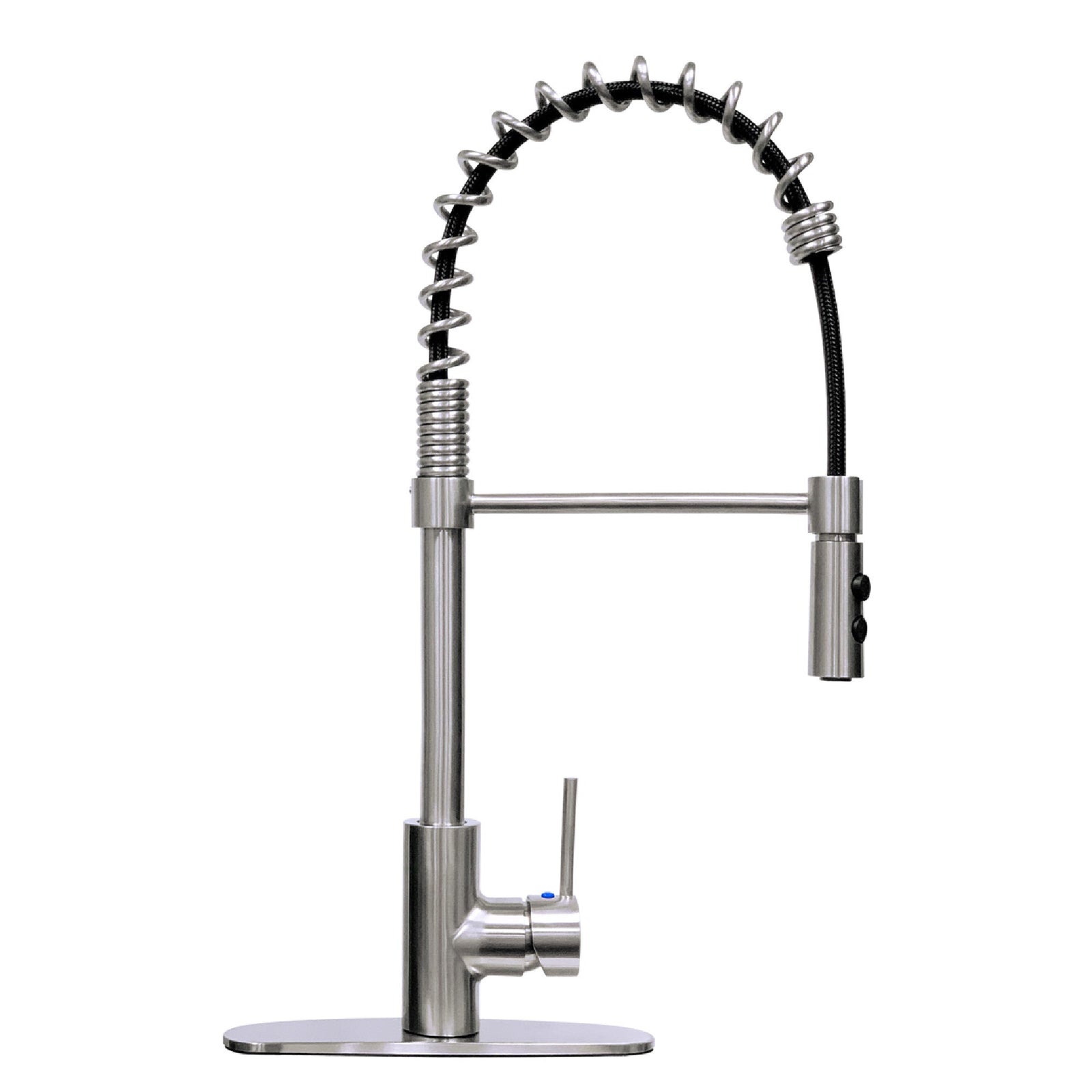 Tehila Stainless Steel Finish High Arc Coil Pull-Down Faucet