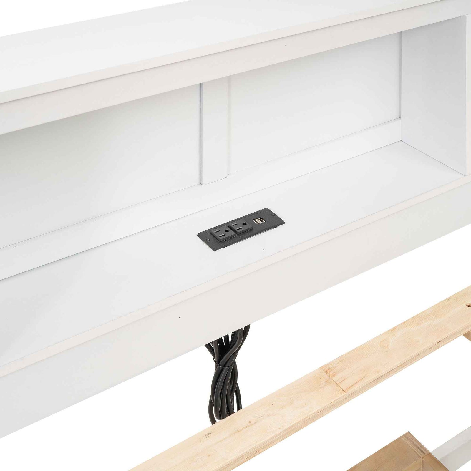 Platform Bed With Storage Headboard, USB, Trundle And 3 Drawers