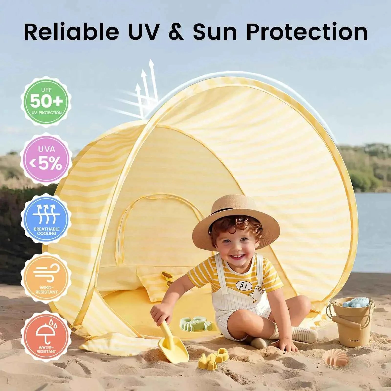 Tiny Land® One-Stop Beach Toy & Tent Set