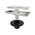 Brushed nickel stainless floor drain 11.8inch x 4.3 inch