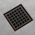 Oil rubbered bronze brass shower drain 4 or 8 inch  with ABS base