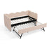 Gingham Daybed With USB Charging Port, Wave Shaped Design