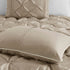 7 Piece Tufted Comforter Set Taupe King