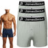 3-Pack Men's Gray 95% Bamboo Boxer Shorts