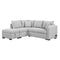 L-Shaped Sectional Pull Out Sofa Bed Sleeper Sofa With Two USB Ports, Two Power Sockets And A Movable Storage Ottoman